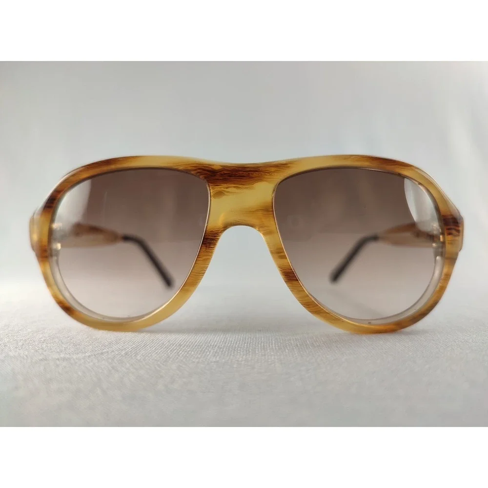 Linda Farrow Luxe 5 C5 KID Small Sunglasses Honey Tortoise Gold Made in Japan